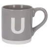 NANU-NANA Küche*Becher Buchstabe/Uni, U/grau, 440 Ml