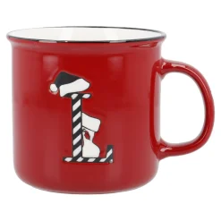 NANU-NANA Küche|Weihnachtsbecher*Becher Buchstabe/Weihnachten, L/Streifen, 540 Ml