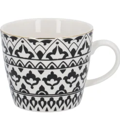 NANU-NANA Küche*Becher China, Orient, Schwarz/weiß, 300 Ml, Goldrand
