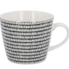 NANU-NANA Küche*Becher China, Stäbchen/Kreis, Schwarz/weiß, 300 Ml, Goldrand