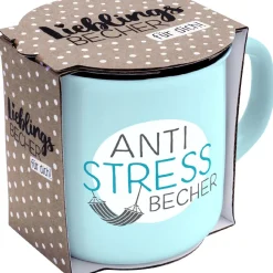 NANU-NANA Shop The Geschenk|Küche*Becher Emaille-Optik, Anti-Stress, 350 Ml