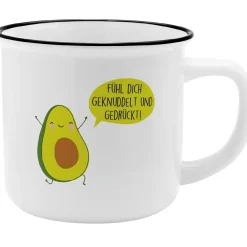 NANU-NANA Küche*Becher Emaille-Optik, Avocado, 350 Ml