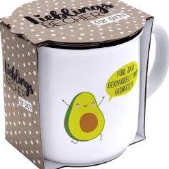 NANU-NANA Küche*Becher Emaille-Optik, Avocado, 350 Ml