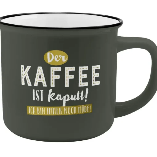 NANU-NANA Shop The Geschenk|Küche*Becher Emaille-Optik, Kaffee, 350 Ml