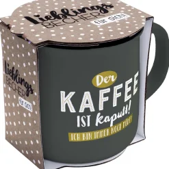 NANU-NANA Shop The Geschenk|Küche*Becher Emaille-Optik, Kaffee, 350 Ml