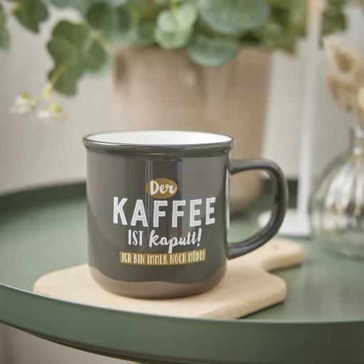 NANU-NANA Shop The Geschenk|Küche*Becher Emaille-Optik, Kaffee, 350 Ml