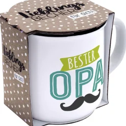 NANU-NANA Küche*Becher Emaille-Optik, Opa, 350 Ml