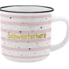 NANU-NANA Küche*Becher Emaille-Optik, Schwesterherz, 350 Ml