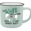 NANU-NANA Küche*Becher Emaille-Optik, Welt, 350 Ml