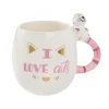 NANU-NANA Tierfreunde|Küche*Becher I Love Cats, 450 Ml