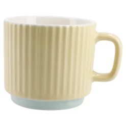 NANU-NANA Küche*Becher Riffel, Gelb, 230 Ml