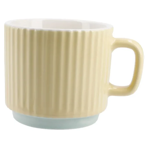 NANU-NANA Küche*Becher Riffel, Gelb, 230 Ml
