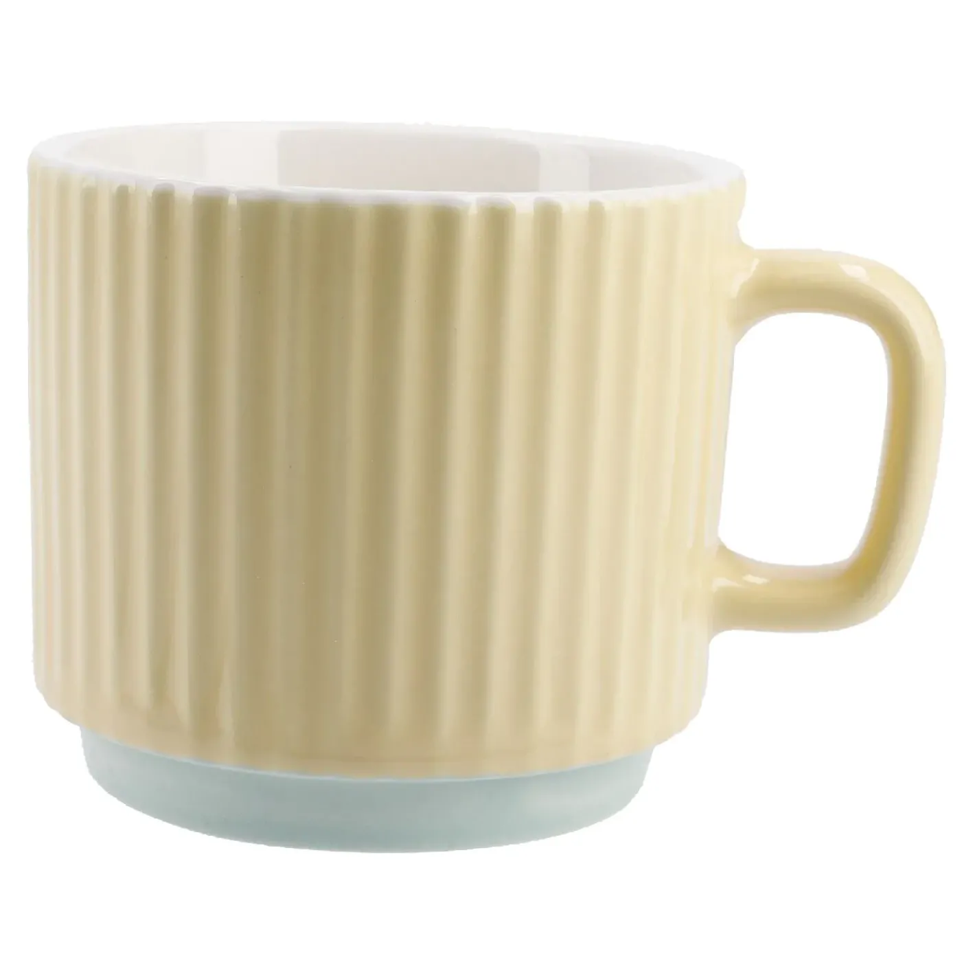 NANU-NANA Küche*Becher Riffel, Gelb, 230 Ml