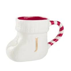 NANU-NANA Küche|Nikolaus*Becher Stiefel Mit Buchstabe, J/weiß, 400 Ml