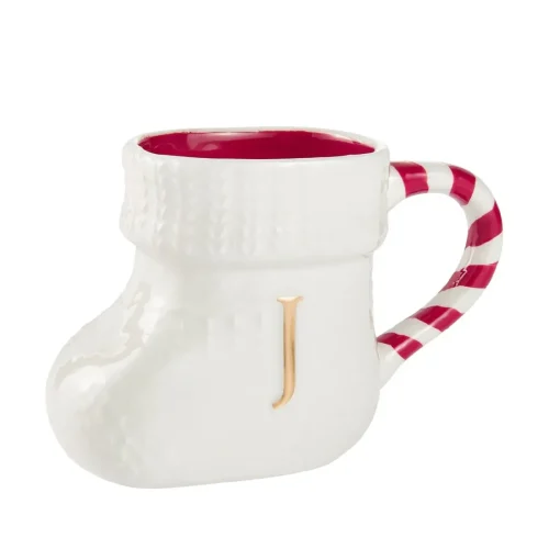 NANU-NANA Küche|Nikolaus*Becher Stiefel Mit Buchstabe, J/weiß, 400 Ml