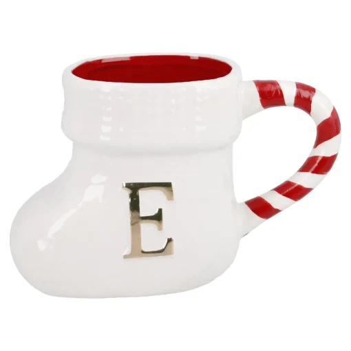 NANU-NANA Küche|Nikolaus*Becher Stiefel Mit Buchstabe, E/weiß, 400 Ml