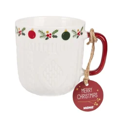 NANU-NANA Küche|Weihnachtsbecher*Becher Strick, Kugeln, 350 Ml