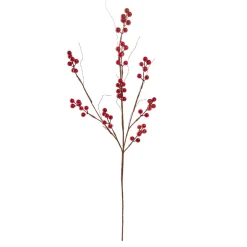 NANU-NANA Vasen & Kunstblumen|Weihnachtsdeko*Beerenzweig, Rot, 70 Cm