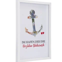 NANU-NANA Hochzeitsgeschenke|Bilderrahmen*Bilderrahmen Geldgeschenk, Anker, 20 X 30 Cm
