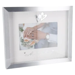 NANU-NANA Hochzeitsgeschenke|Hochzeitsdeko*Bilderrahmen Hochzeit, Mr. & Mrs., 15 X 10 Cm