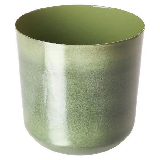 NANU-NANA Outdoor & Garten|Herbstdeko*Blumentopf Antik, Glänzend/grün, 15.5 Cm