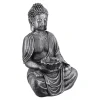 NANU-NANA Geschenkideen|Figuren*Buddha Blüte, Silber-grau, 40 Cm