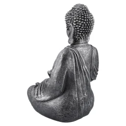 NANU-NANA Geschenkideen|Figuren*Buddha Blüte, Silber-grau, 40 Cm