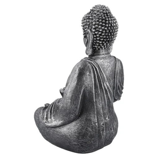NANU-NANA Geschenkideen|Figuren*Buddha Blüte, Silber-grau, 40 Cm