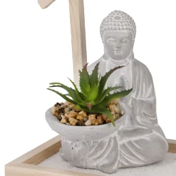NANU-NANA Deko-Objekte*Buddha Dekotablett, Natur/grau