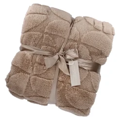 NANU-NANA Textilien*Decke Design, Taupe, 160 X 130 Cm