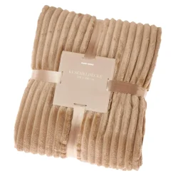 NANU-NANA Textilien*Decke Streifen, Beige, 130 X 160 Cm