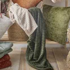 NANU-NANA Textilien*Decke Wabe, Taupe, 140 X 200 Cm