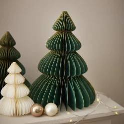 NANU-NANA Weihnachtsdeko*Deko-Baum Wabe, Dunkelgrün/4 Stufen, 20 Cm