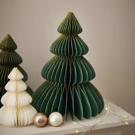 NANU-NANA Weihnachtsdeko*Deko-Baum Wabe, Dunkelgrün/4 Stufen, 20 Cm