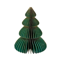NANU-NANA Weihnachtsdeko|Weihnachten*Deko-Baum Wabe, Dunkelgrün/4 Stufen, 15 Cm
