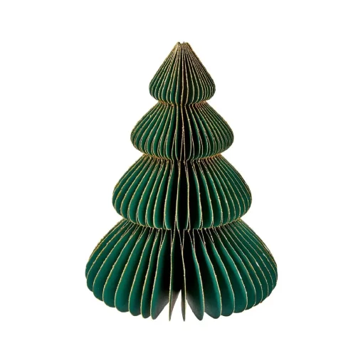 NANU-NANA Weihnachtsdeko|Weihnachten*Deko-Baum Wabe, Dunkelgrün/4 Stufen, 15 Cm