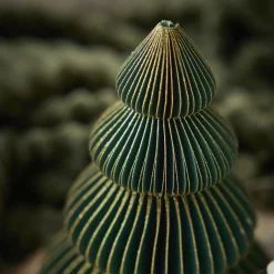 NANU-NANA Weihnachtsdeko|Weihnachten*Deko-Baum Wabe, Dunkelgrün/4 Stufen, 15 Cm