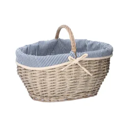 NANU-NANA Organisation*Deko-Korb Streifen, Blau/weiß, 49 Cm