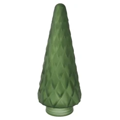 NANU-NANA Weihnachtsdeko*Deko-Tanne Glas, Schmal/dunkelgrün/matt, 20 Cm
