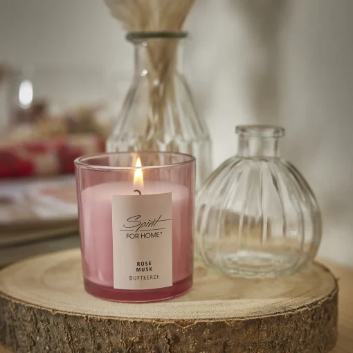 NANU-NANA Geschenkideen|Raumdüfte*Duftkerze Home, Rose/Musk, 140 G
