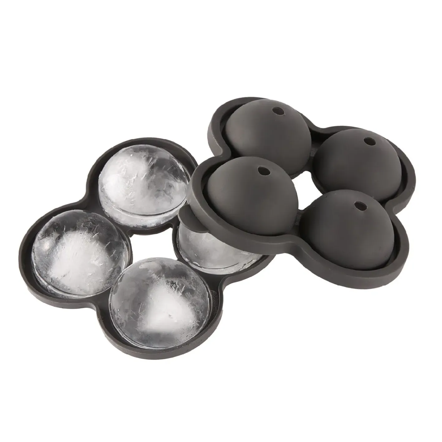 NANU-NANA Küche*Eiswürfelform Kugel, Schwarz