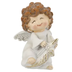 NANU-NANA Figuren|Weihnachtsdeko*Engel Lara, Feder, 6 Cm