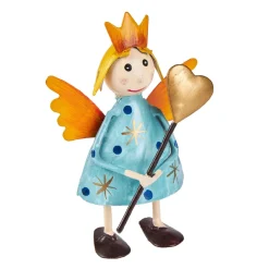 NANU-NANA Figuren|Weihnachtsdeko*Engel Mini, Herz/hellblau, 10 Cm