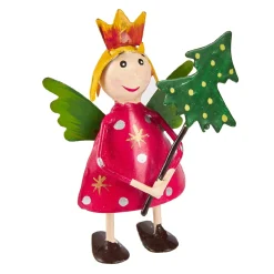 NANU-NANA Figuren|Weihnachtsdeko*Engel Mini, Tanne/rot, 10 Cm