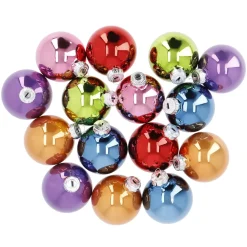 NANU-NANA Weihnachtsbaumschmuck|Weihnachten*15er Glaskugeln 6 Cm, Fancy