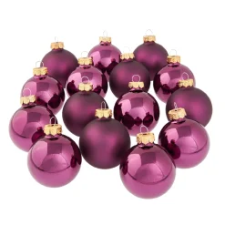 NANU-NANA Weihnachtsbaumschmuck*15er Glaskugeln 6 Cm, Lila