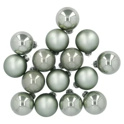 NANU-NANA Weihnachtsbaumschmuck|Weihnachten*15er Glaskugeln 6 Cm, Mint