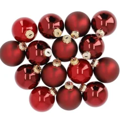 NANU-NANA Weihnachtsbaumschmuck|Weihnachten*15er Glaskugeln 6 Cm, Rot