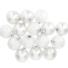 NANU-NANA Weihnachtsbaumschmuck|Weihnachten*15er Glaskugeln 6 Cm, Weiß