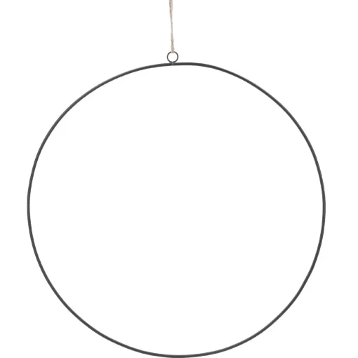 NANU-NANA Frühlingsdeko*3er Set Deko-Ringe, Schwarz/matt